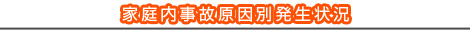 家庭内事故原因別発生状況