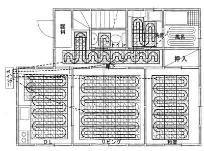 シームレス床暖房施工例